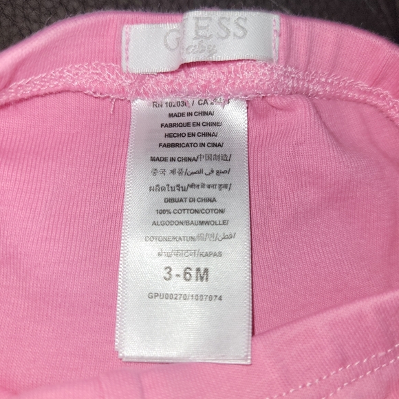 🌸 Baby Girl Pink Cotton Floral Pants Bundle Guess Laura Ashley 0-3 & 3-6 Months - Picture 6 of 7